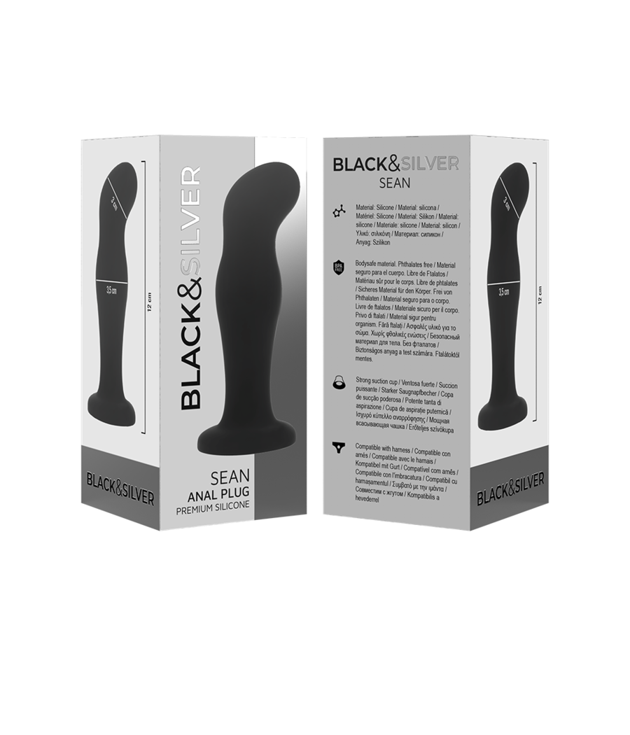 TengoQueProbarlo BLACK&SILVER - SEAN PLUG ANAL SILICONA PREMIUM NEGRO BLACK&SILVER  Plugs Eróticos