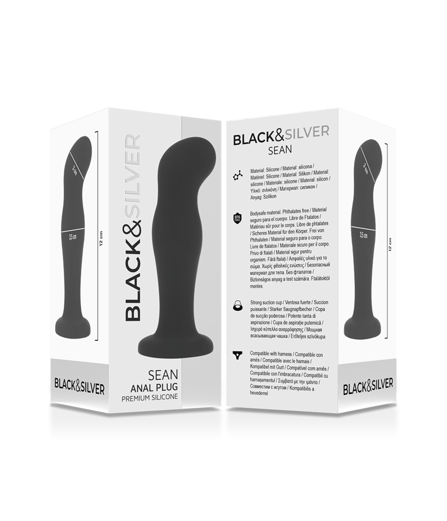TengoQueProbarlo BLACK&SILVER - SEAN PLUG ANAL SILICONA PREMIUM NEGRO BLACK&SILVER  Plugs Eróticos